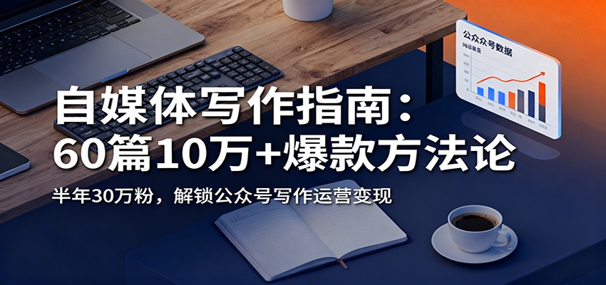 自媒体写作指南：60篇10万+爆款方法论，半年30万粉，解锁公众号写作运营变现-致富学堂