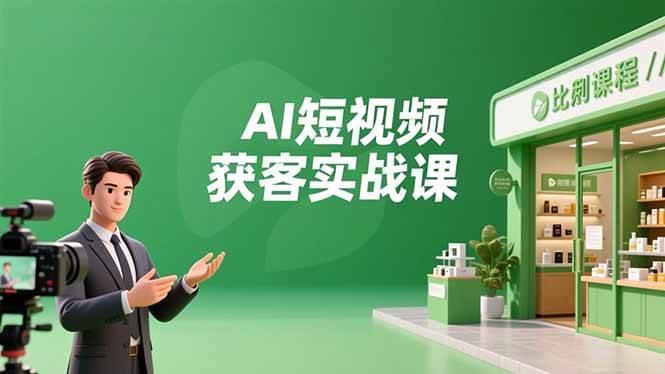 （16747期）AI短视频获客实战课，数字人创作、实体行业应用、精准引流，30天获取客源月入6万+-致富学堂