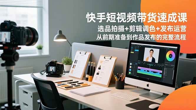 （16752期）快手短视频带货速成课，选品拍摄+剪辑调色+发布运营，从前期准备到作品发布的完整流程-致富学堂