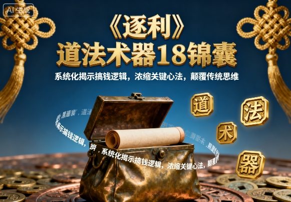 《逐利》道法术器18锦囊，系统化揭示搞钱逻辑，浓缩关键心法，颠覆传统思维（更新）-致富学堂