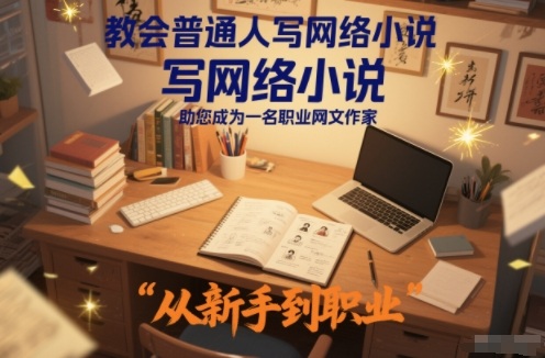 教会普通人写网络小说，助您成为一名职业网文作家-致富学堂