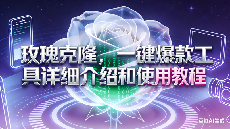 （16802期）玫瑰克隆工具，自媒体必备神器，一键爆款工具详细介绍和使用教程-致富学堂