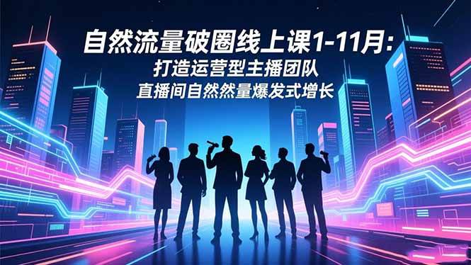 （16810期）自然流量破圈线上课1-11月：打造运营型主播团队 直播间自然流量爆发式增长-致富学堂