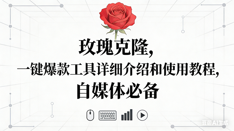 （16811期）玫瑰克隆神器，自媒体必备，一键爆款工具详细介绍和使用教程-致富学堂