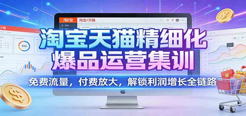 淘宝天猫精细化爆品运营集训：免费流量，付费放大，解锁利润增长全链路-致富学堂