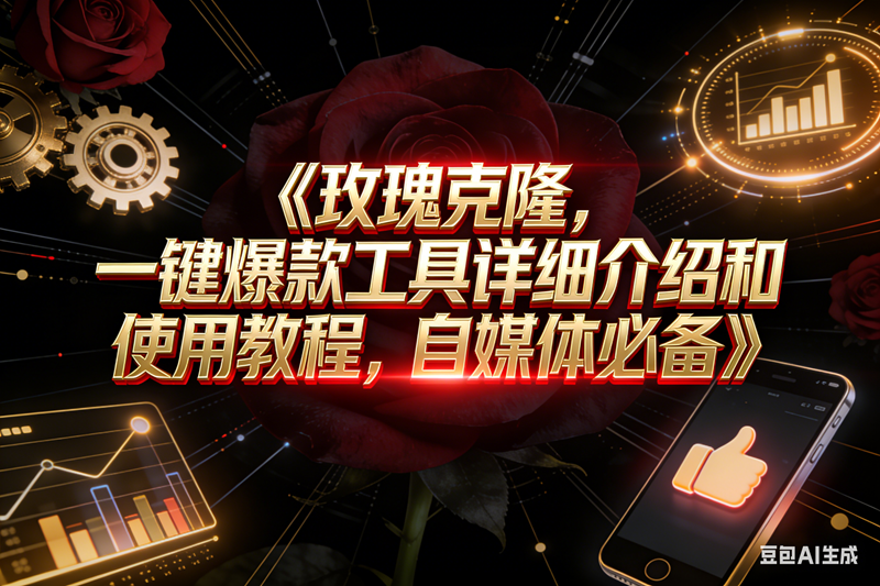 （16828期）玫瑰克隆工具，自媒体神器，一键爆款，详细使用教程和软件下载-致富学堂
