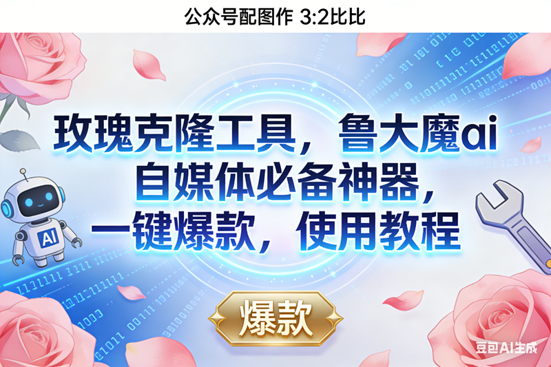 （16847期）玫瑰克隆神器，鲁大魔ai，自媒体必备，一键爆款工具，详细介绍，和使用教程-致富学堂