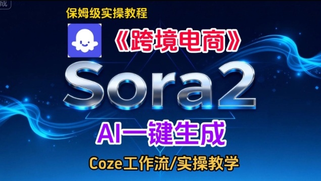 Sora2生成《跨境电商》英文短视频，实操搭建教学课，通俗易懂，包教包会-致富学堂