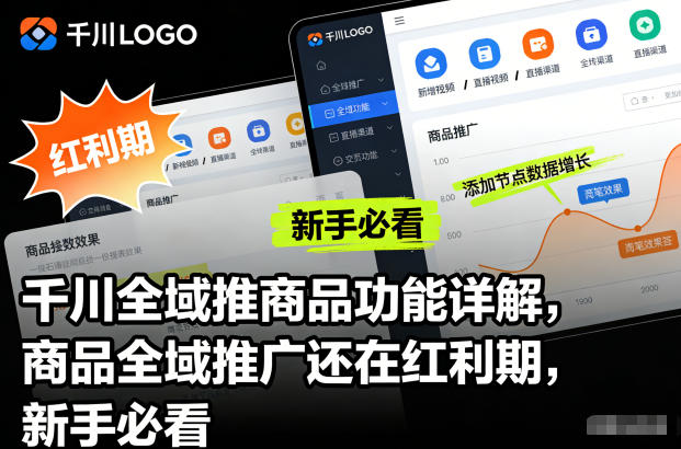 千川全域推商品功能详解，商品全域推广还在红利期，新手必看-致富学堂