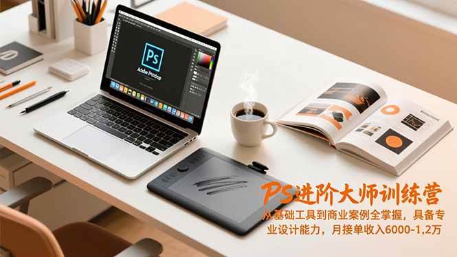 （16868期）PS进阶大师训练营，从基础工具到商业案例全掌握，具备专业设计能力，月接单收入6000-1.2万-致富学堂