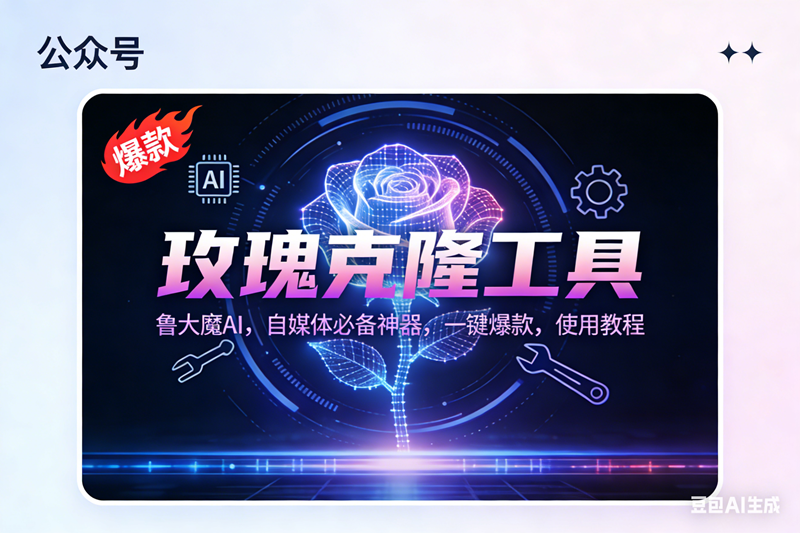 （16881期）玫瑰克隆神器，鲁大魔ai，自媒体必备，一键爆款工具，详细教程-致富学堂