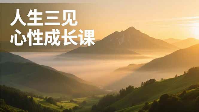 （16897期）人生三见心性成长课，见天地众生自己，搞透人性安顿身心，活出清晰自我，内在富足无价-致富学堂