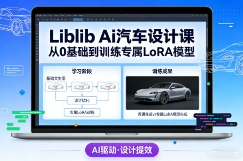 Liblib Ai汽车设计课，从0基础文生图，到教你训练专属设计和风格LoRA模型-致富学堂