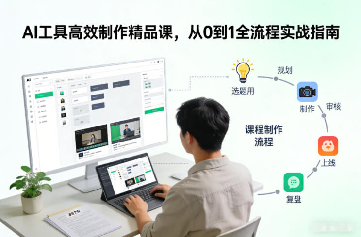 AI工具高效制作精品课，从0到1全流程实战指南-致富学堂