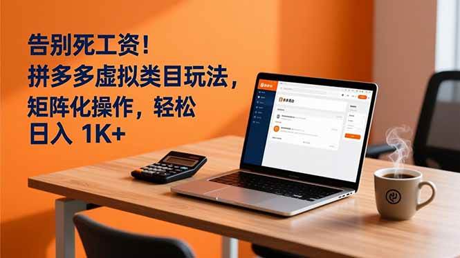 （16943期）告别死工资！拼多多虚拟类目玩法，矩阵化操作，轻松日入 1K+-致富学堂