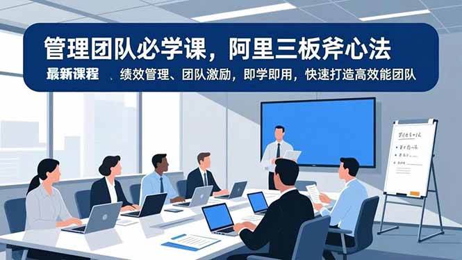 （16929期）管理团队必学课，阿里三板斧心法、绩效管理、团队激励，即学即用，快速打造高效能团队-致富学堂