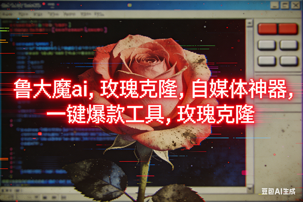 （16971期）ai鲁大魔，自媒体必备的软件，玫瑰克隆神器，一键爆款，详细教程-致富学堂