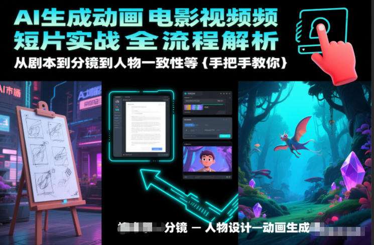 AI生成动画电影视频短片实战全流程解析，从剧本到分镜到人物一致性等手把手教你-致富学堂