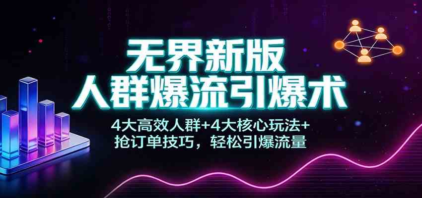 无界新版人群爆流引爆术：4大高效人群+4大核心玩法+抢订单技巧，轻松引爆流量-致富学堂